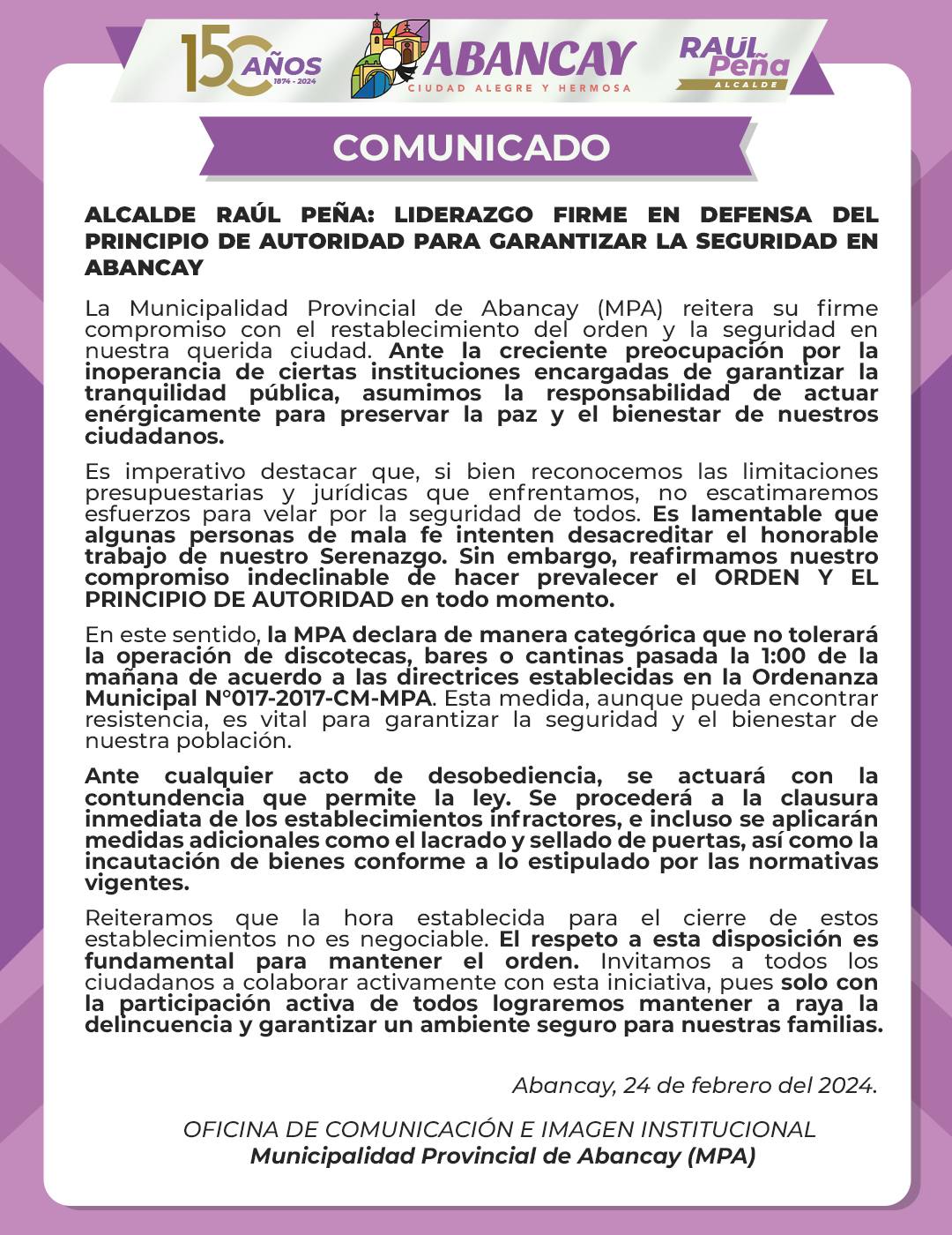 Municipalidad provincial de Abancay